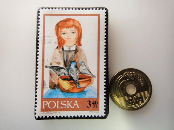 波蘭童話郵票胸針3964 第3張的照片