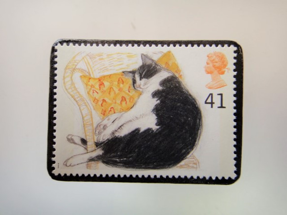 英國貓郵票胸針3976 第1張的照片