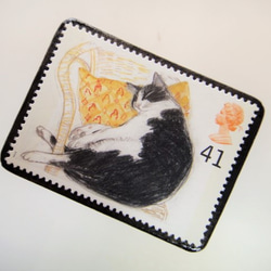 英國貓郵票胸針3976 第2張的照片