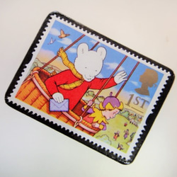 英國童話郵票胸針3984 第2張的照片