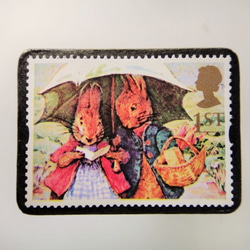 イギリス　童話切手ブローチ3987 1枚目の画像
