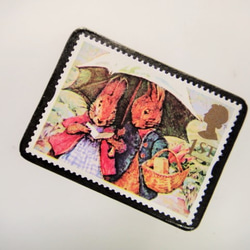 イギリス　童話切手ブローチ3987 2枚目の画像
