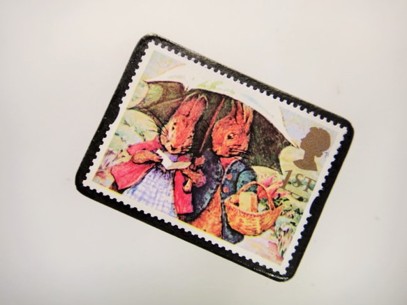 英國童話郵票胸針3987 第2張的照片