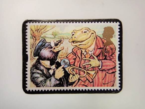 イギリス　童話切手ブローチ3991 1枚目の画像