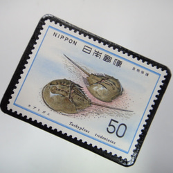 日本  動物保護切手ブローチ 4014 2枚目の画像