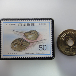 日本  動物保護切手ブローチ 4014 3枚目の画像
