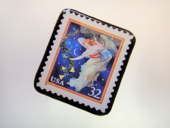 美國聖誕郵票胸針4038 第2張的照片