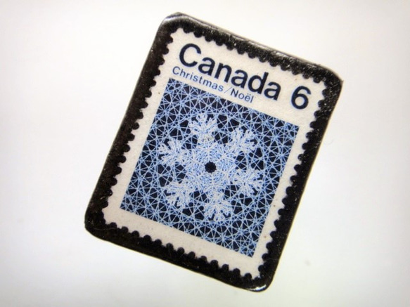 カナダ　クリスマス切手ブローチ4052 2枚目の画像