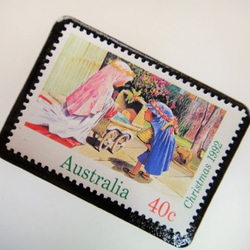 オーストリア　クリスマス切手ブローチ4114 2枚目の画像