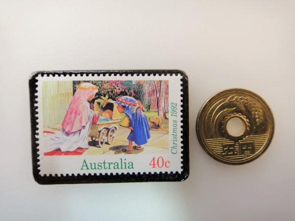 オーストリア　クリスマス切手ブローチ4114 3枚目の画像