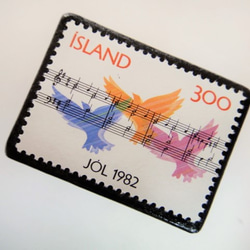 冰島聖誕郵票胸針4116 第2張的照片