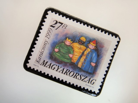 匈牙利聖誕郵票胸針4118 第2張的照片