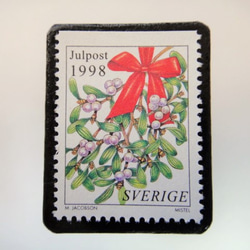 瑞典聖誕郵票胸針4232 第1張的照片