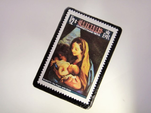 グレナダ　クリスマス切手ブローチ 4247 2枚目の画像