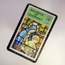 ガンジー　クリスマス切手ブローチ 4255 2枚目の画像