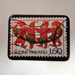 芬蘭聖誕郵票胸針4284 第1張的照片