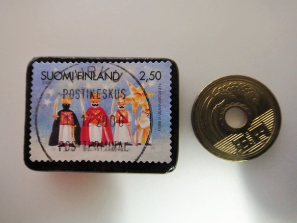 芬蘭聖誕郵票胸針4285 第3張的照片