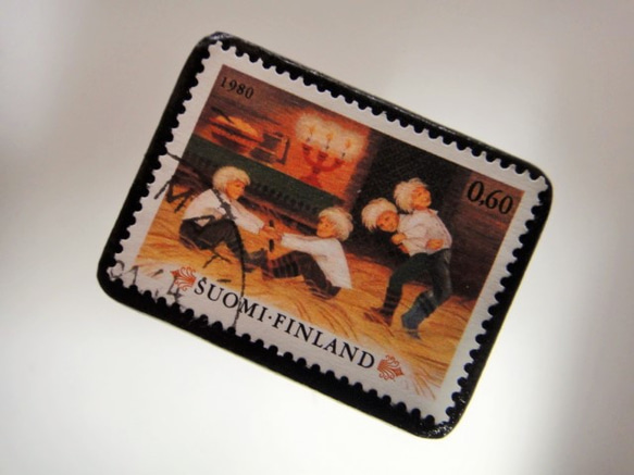 芬蘭聖誕郵票胸針4286 第2張的照片
