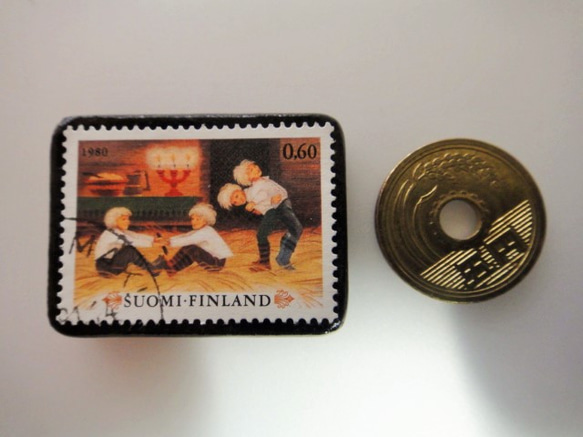 芬蘭聖誕郵票胸針4286 第3張的照片