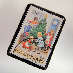 芬蘭聖誕郵票胸針4293 第2張的照片