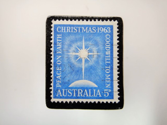 オーストラリア　クリスマス切手ブローチ 4307 1枚目の画像