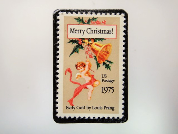 アメリカ　クリスマス切手ブローチ 4318 1枚目の画像