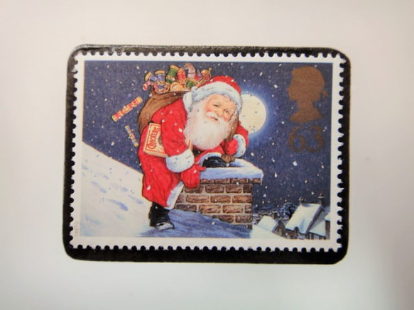 英國聖誕郵票胸針4335 第1張的照片