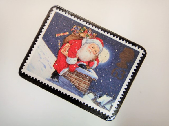 英國聖誕郵票胸針4335 第2張的照片