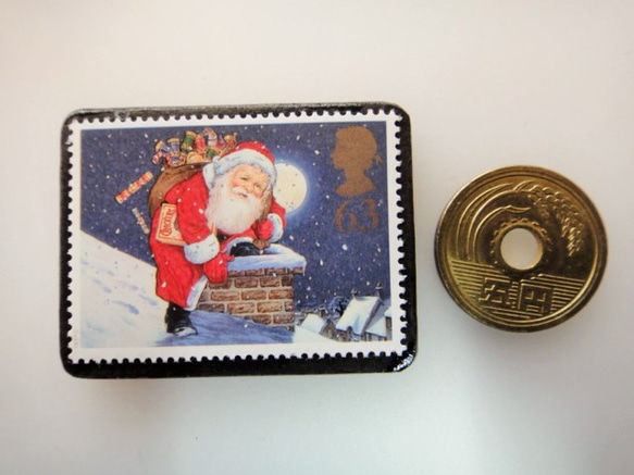 英國聖誕郵票胸針4335 第3張的照片