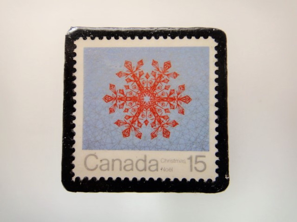 カナダ　クリスマス切手ブローチ　4349 1枚目の画像