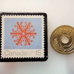 カナダ　クリスマス切手ブローチ　4349 3枚目の画像