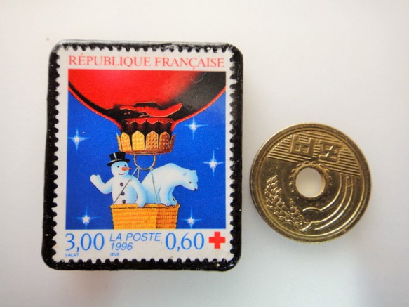 法國聖誕郵票胸針4351 第3張的照片