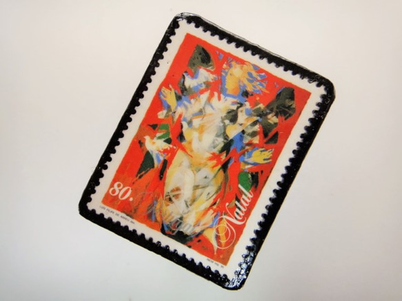 ポルトガル　クリスマス切手ブローチ　4353 2枚目の画像