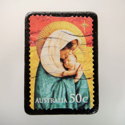 オーストラリア　クリスマス切手ブローチ　4360 1枚目の画像