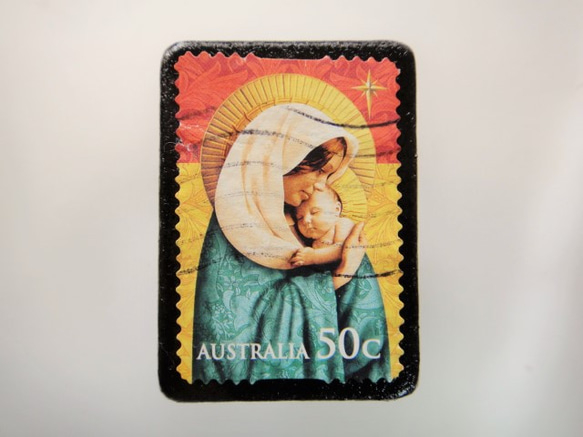 オーストラリア　クリスマス切手ブローチ　4360 1枚目の画像