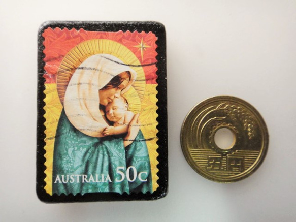 オーストラリア　クリスマス切手ブローチ　4360 3枚目の画像