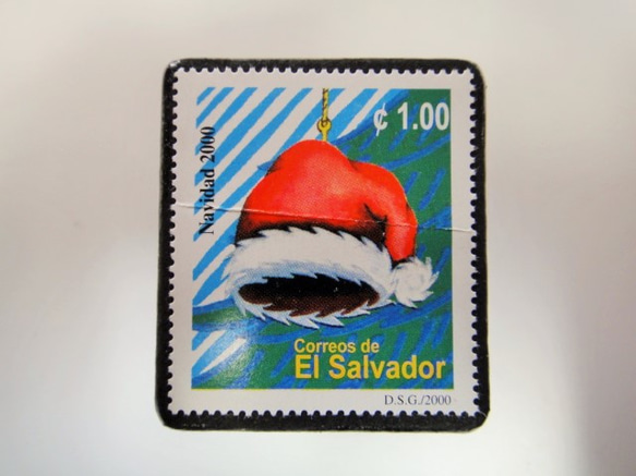 エルサドバドル　クリスマス切手ブローチ　4373 1枚目の画像