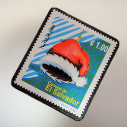 エルサドバドル　クリスマス切手ブローチ　4373 2枚目の画像