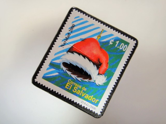エルサドバドル　クリスマス切手ブローチ　4373 2枚目の画像