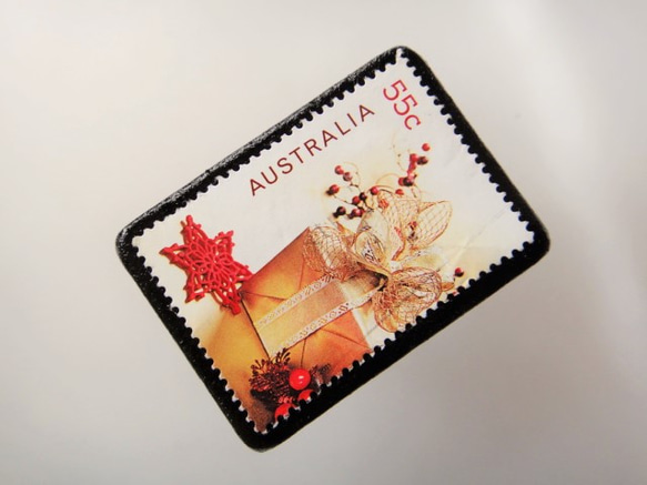 オーストラリア　クリスマス切手ブローチ　4378 2枚目の画像