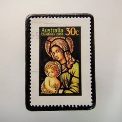オーストラリア　クリスマス切手ブローチ　4382 1枚目の画像