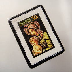 オーストラリア　クリスマス切手ブローチ　4382 2枚目の画像