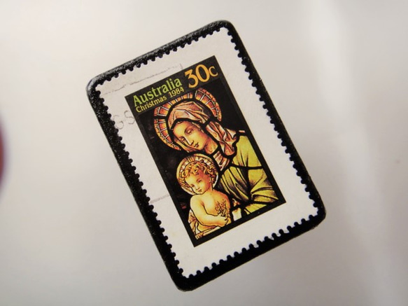 オーストラリア　クリスマス切手ブローチ　4382 2枚目の画像