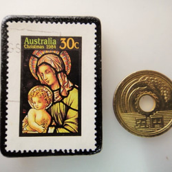 オーストラリア　クリスマス切手ブローチ　4382 3枚目の画像