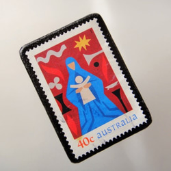 澳大利亞聖誕郵票胸針4393 第2張的照片