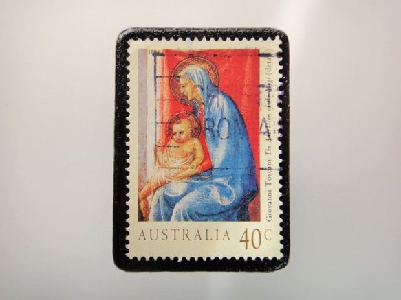 オーストラリア　クリスマス切手ブローチ　4397 1枚目の画像