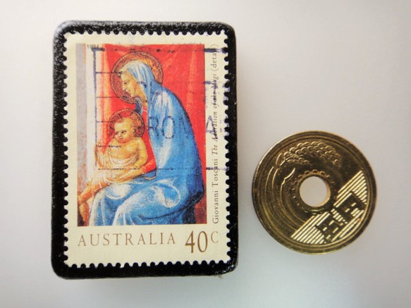 オーストラリア　クリスマス切手ブローチ　4397 3枚目の画像