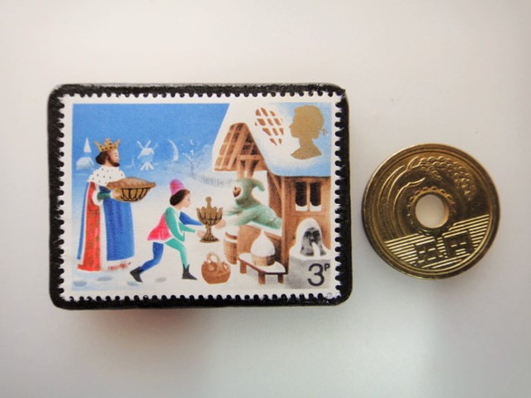 英國聖誕郵票胸針4404 第3張的照片