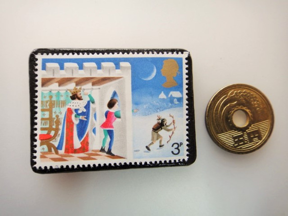 英國聖誕郵票胸針4406 第3張的照片