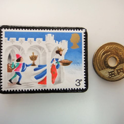 英國聖誕郵票胸針4407 第3張的照片
